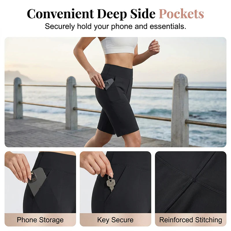 Women's High-Waisted Stretch Walking Shorts