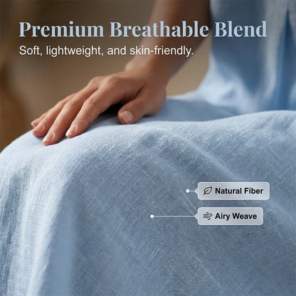 Women's Relaxed Linen-Blend Shirt Dress