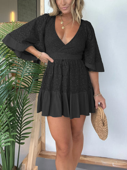 Women’s Lace-Detail Skort Playsuit