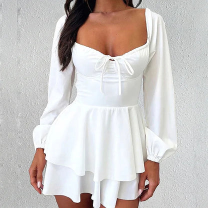 Women’s Sweetheart-Neck Skort Dress