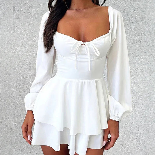 Women’s Sweetheart-Neck Skort Dress