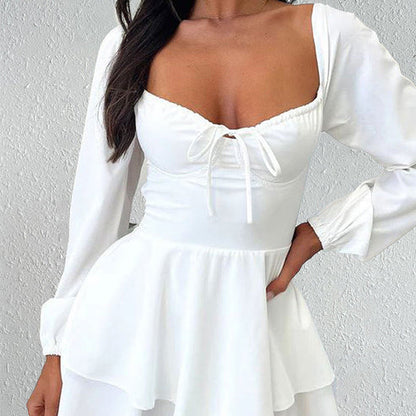 Women’s Sweetheart-Neck Skort Dress