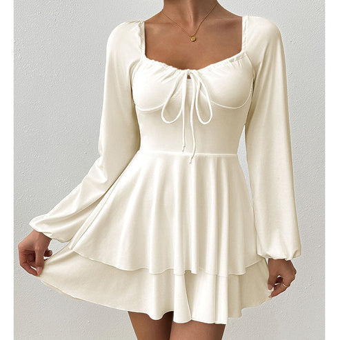 Women’s Sweetheart-Neck Skort Dress