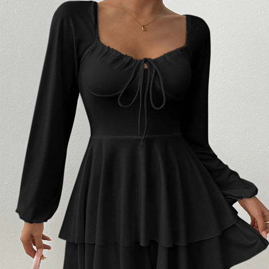 Women’s Sweetheart-Neck Skort Dress