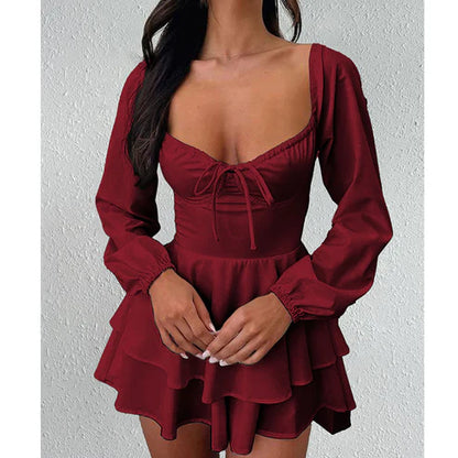 Women’s Sweetheart-Neck Skort Dress