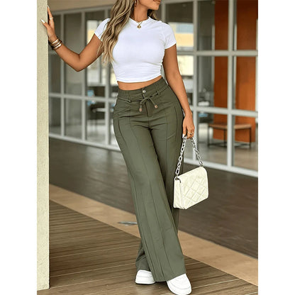 Women’s High-Waisted Straight-Leg Trousers