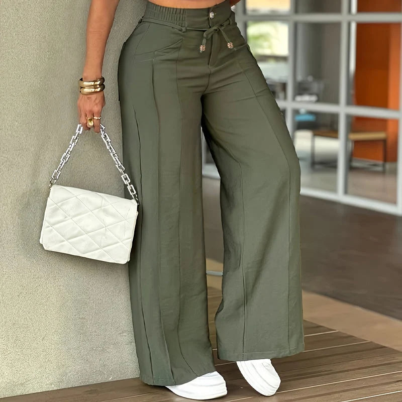 Women’s High-Waisted Straight-Leg Trousers