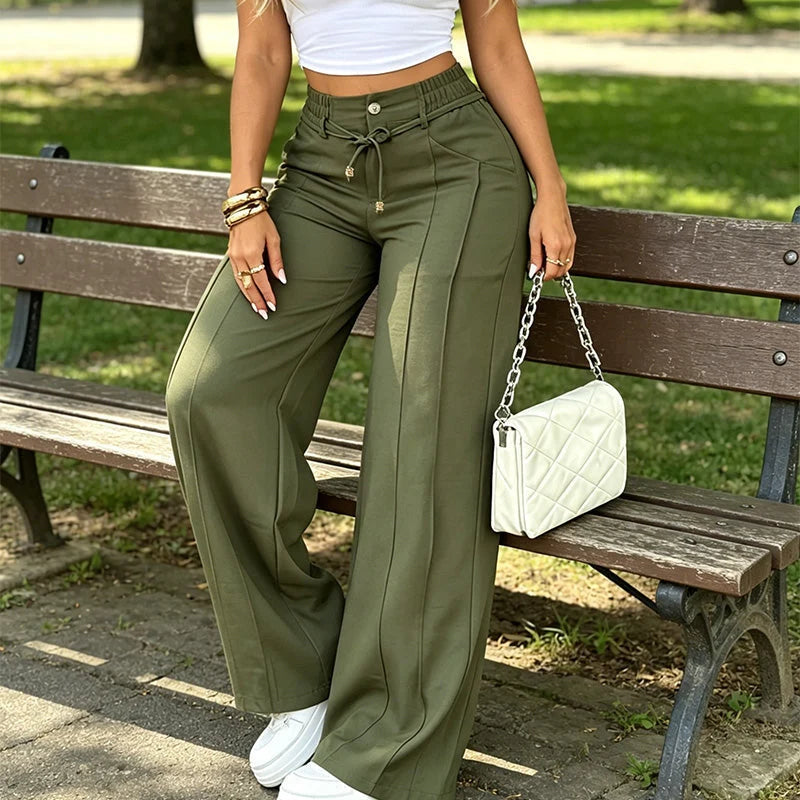 Women’s High-Waisted Straight-Leg Trousers