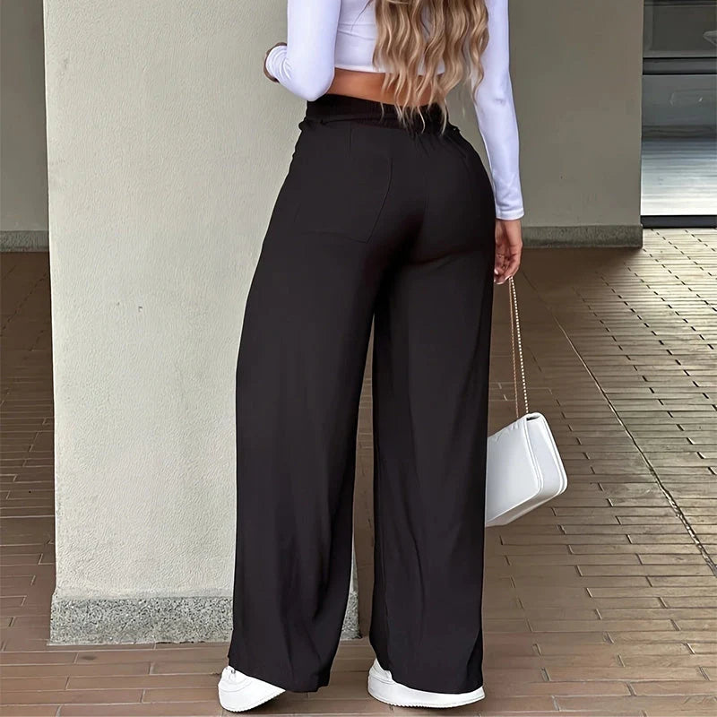 Women’s High-Waisted Straight-Leg Trousers