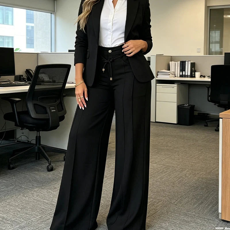 Women’s High-Waisted Straight-Leg Trousers