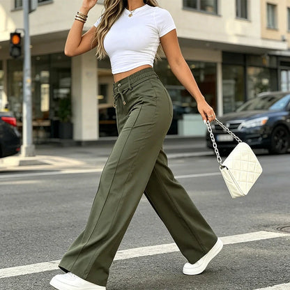 Women’s High-Waisted Straight-Leg Trousers