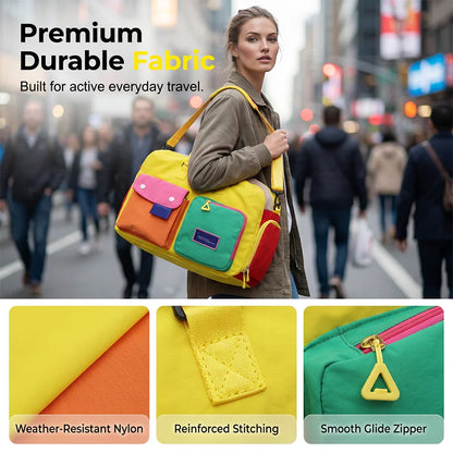 Women's Colour-Block Overnight Bag