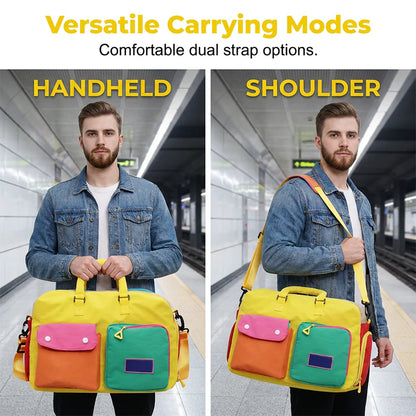 Women's Colour-Block Overnight Bag