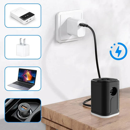 Rechargeable Camping Air Pump with LED Light