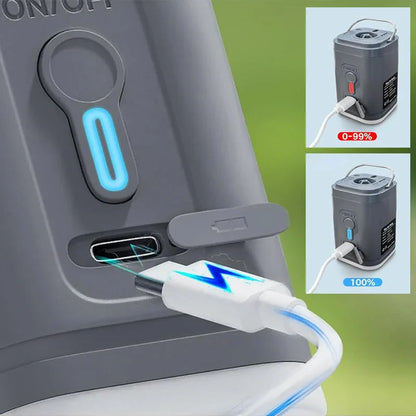 Rechargeable Camping Air Pump with LED Light