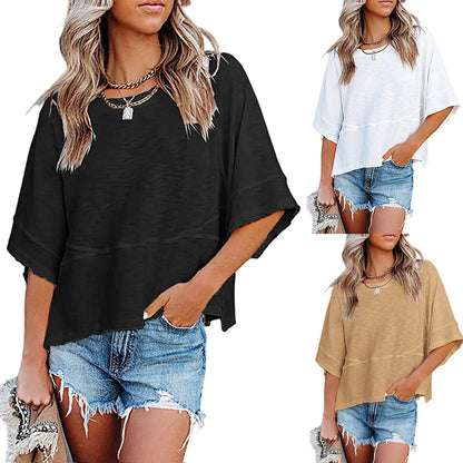 Women's Relaxed Flare Sleeve Casual Top