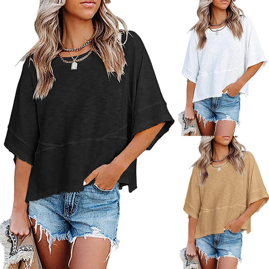 Women's Relaxed Flare Sleeve Casual Top