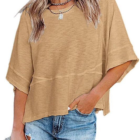 Women's Relaxed Flare Sleeve Casual Top