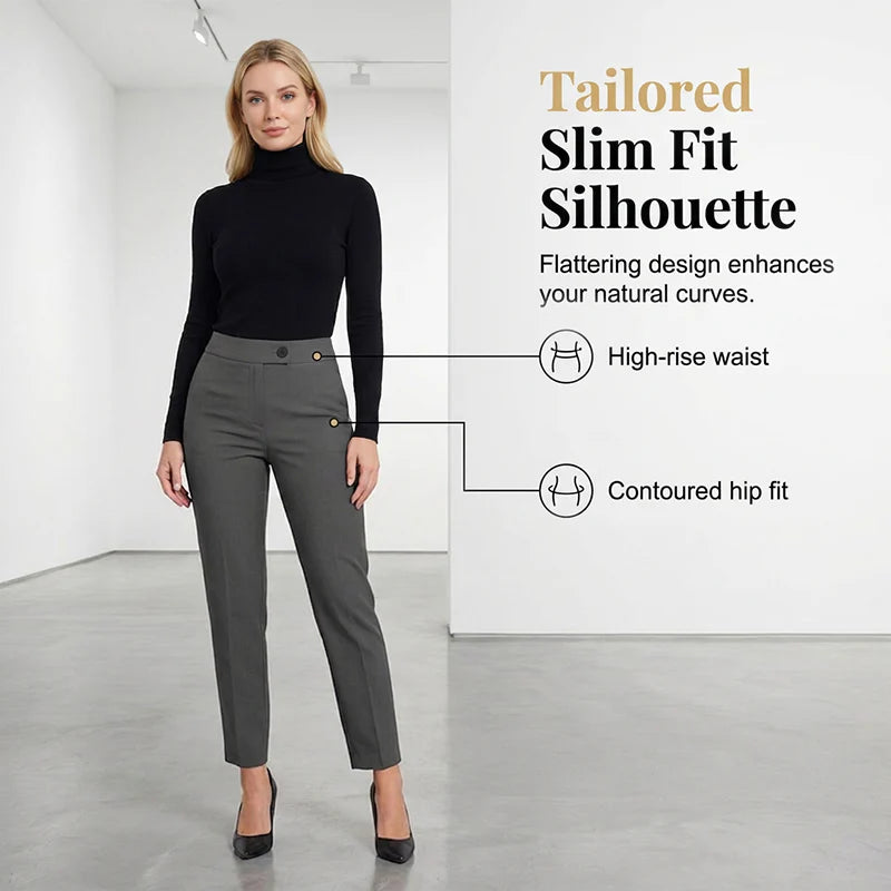 Women's High-Waisted Cropped Trousers
