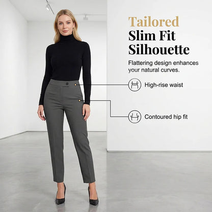 Women's High-Waisted Cropped Trousers