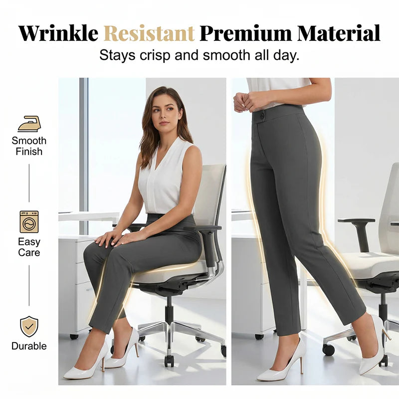 Women's High-Waisted Cropped Trousers