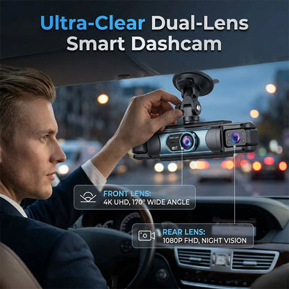 1080P Dual-Lens Wi-Fi Dash Camera