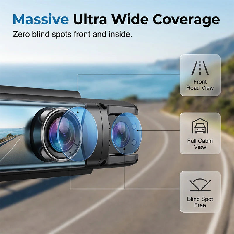 1080P Dual-Lens Wi-Fi Dash Camera