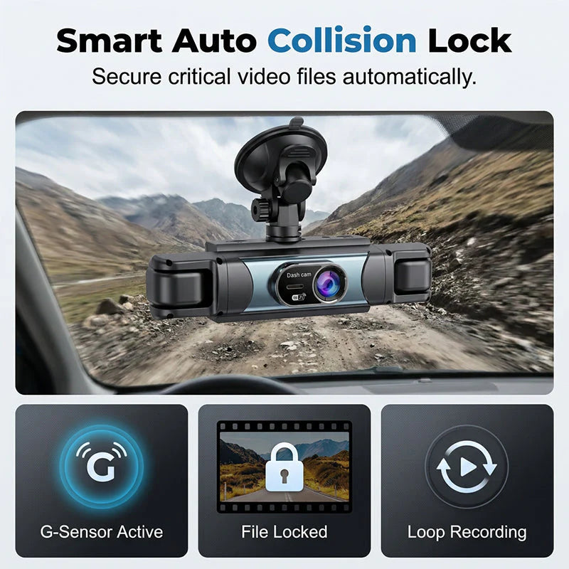1080P Dual-Lens Wi-Fi Dash Camera