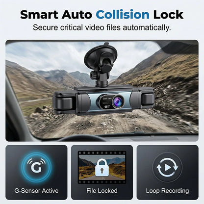 1080P Dual-Lens Wi-Fi Dash Camera