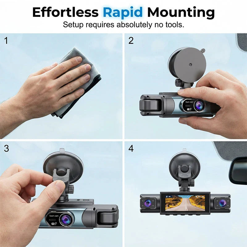 1080P Dual-Lens Wi-Fi Dash Camera
