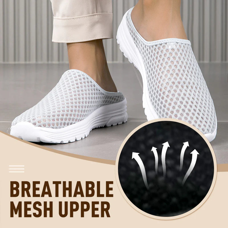 Breathable Mesh Slip-On Mules