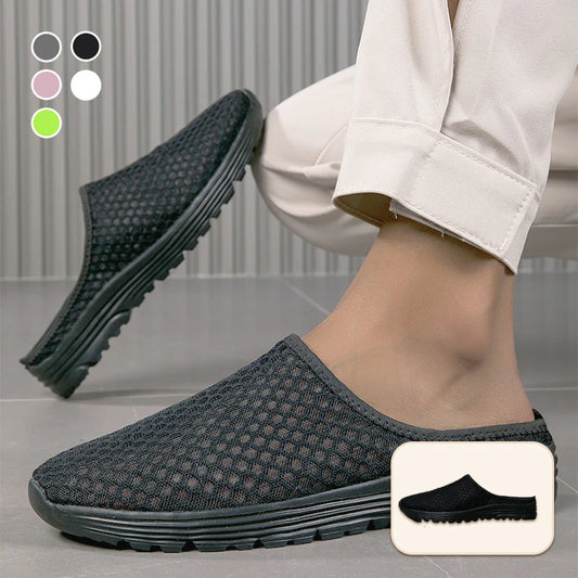 Breathable Mesh Slip-On Mules
