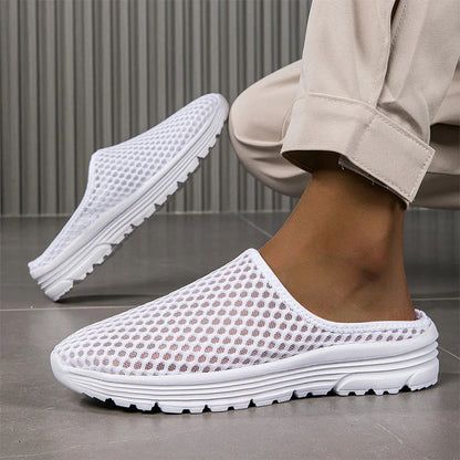 Breathable Mesh Slip-On Mules