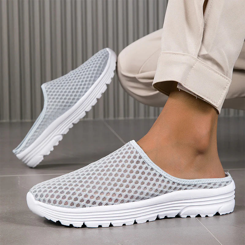 Breathable Mesh Slip-On Mules