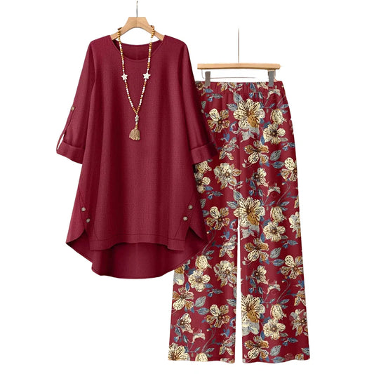 Women's Boho Print Two-Piece Set
