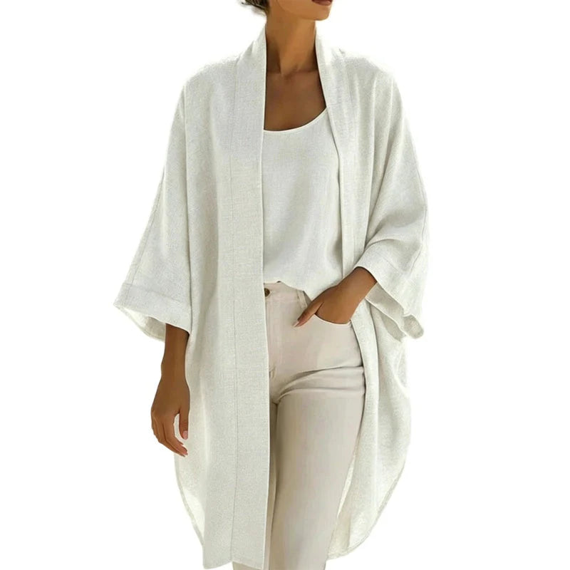 Women’s Open-Front Cardigan and Vest Top Set