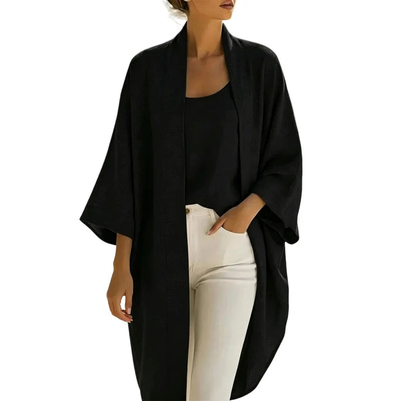 Women’s Open-Front Cardigan and Vest Top Set