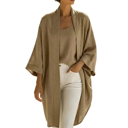 Women’s Open-Front Cardigan and Vest Top Set