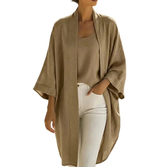 Women’s Open-Front Cardigan and Vest Top Set