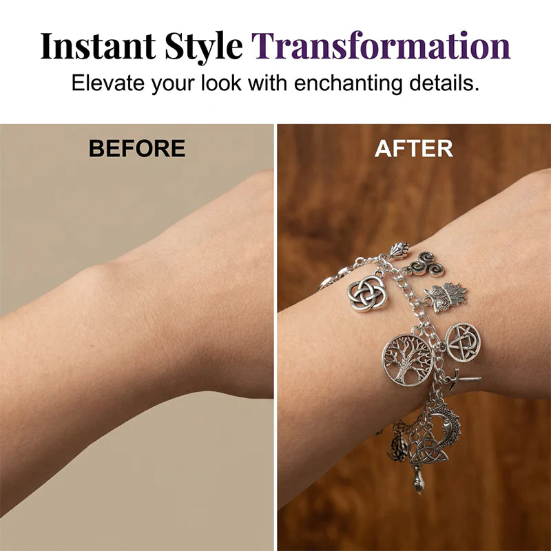 Vintage Symbol Charm Bracelet