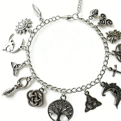 Vintage Symbol Charm Bracelet