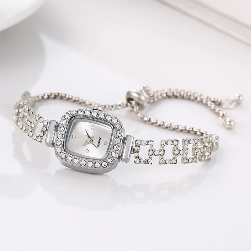 Women's Square Drawstring Bracelet Watch