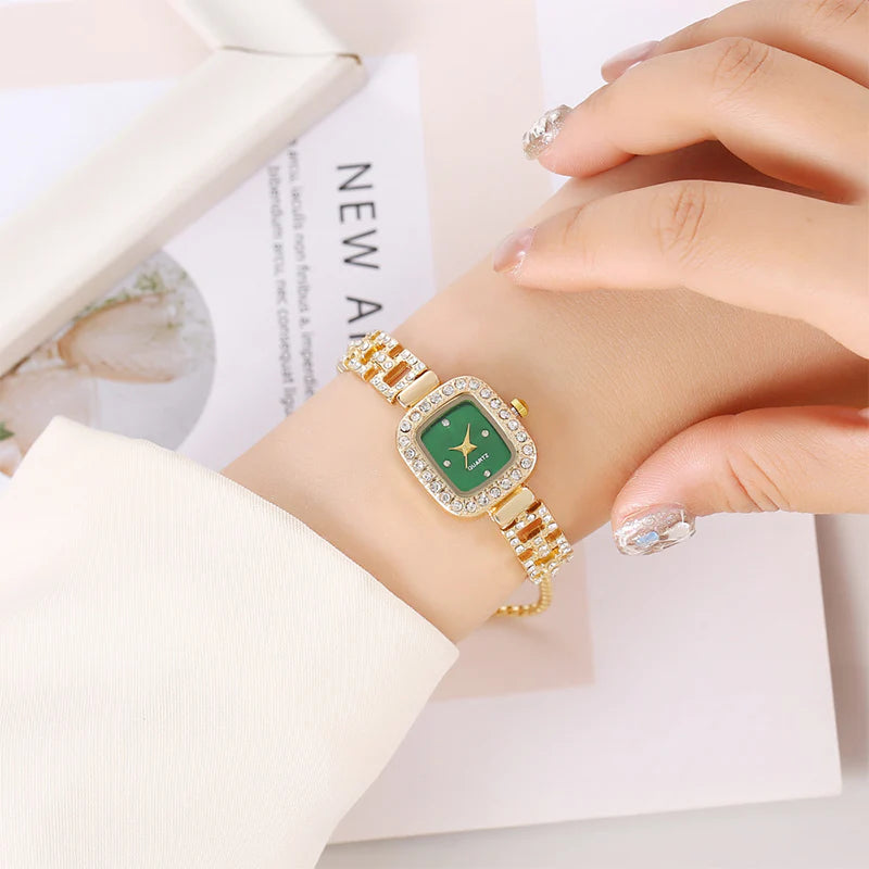 Women's Square Drawstring Bracelet Watch