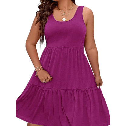 Women’s Sleeveless Tiered Knee-Length Dress