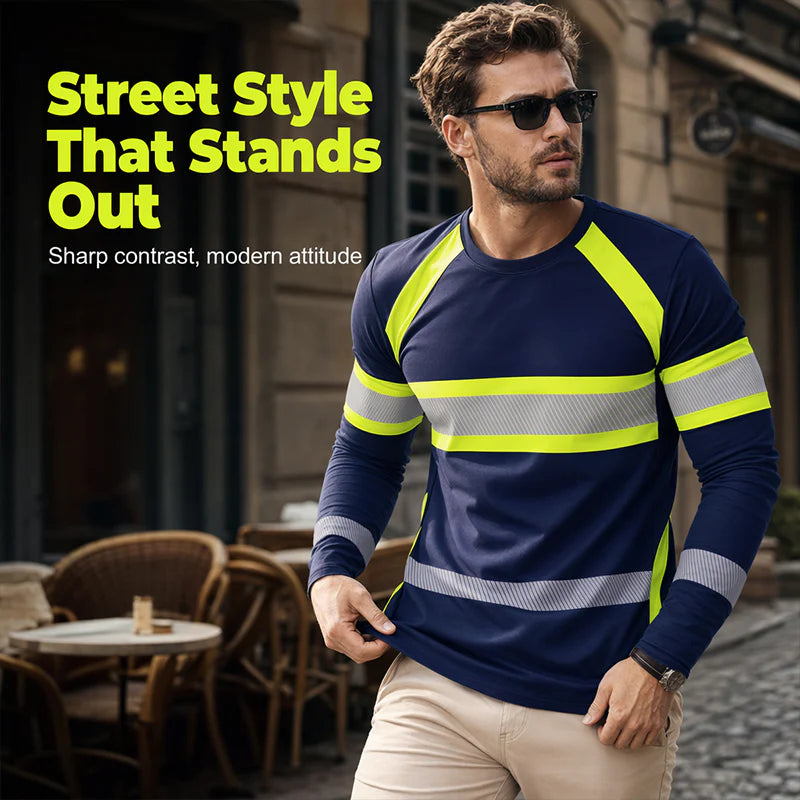 Men’s Colour-Block Long Sleeve T-Shirt