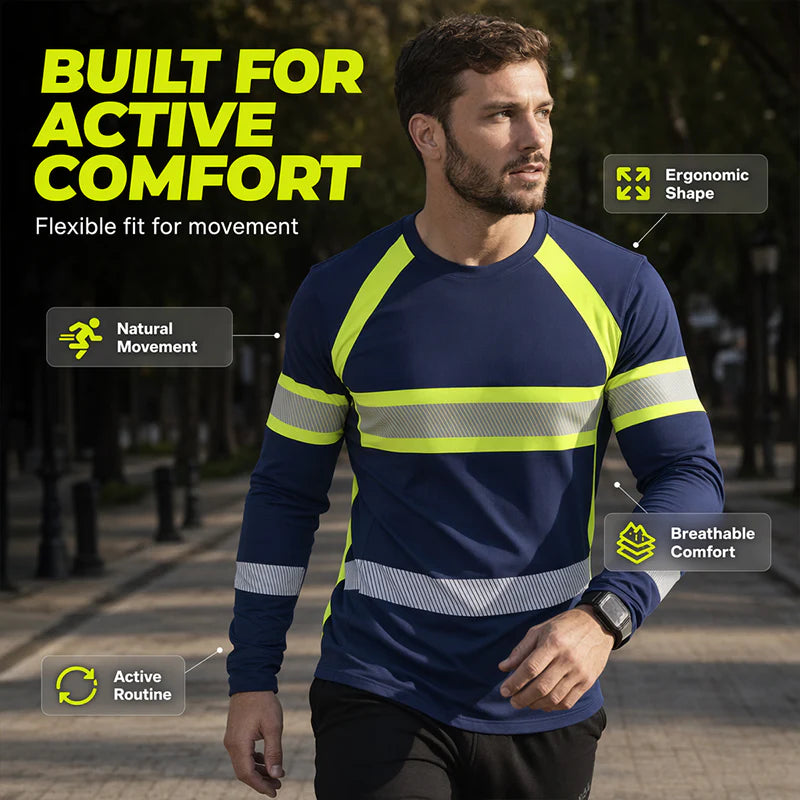 Men’s Colour-Block Long Sleeve T-Shirt
