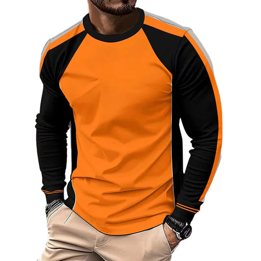 Men’s Colour-Block Long Sleeve T-Shirt