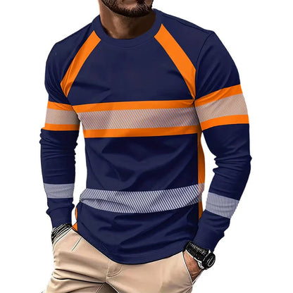 Men’s Colour-Block Long Sleeve T-Shirt
