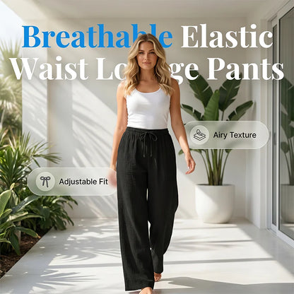 Women’s Crinkle Cotton Lounge Trousers