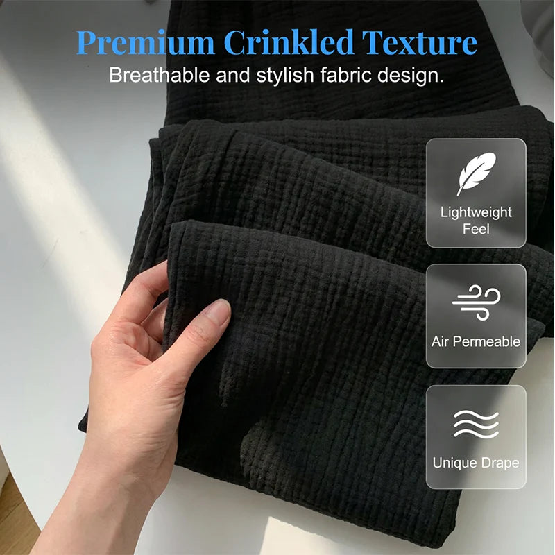 Women’s Crinkle Cotton Lounge Trousers